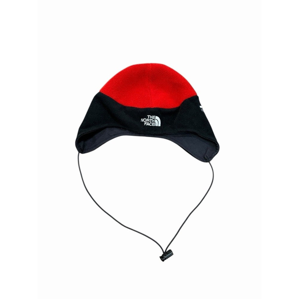 The North Face Beanie Gore‎ WindStopper Black Red Fleece Ear Flaps Medium